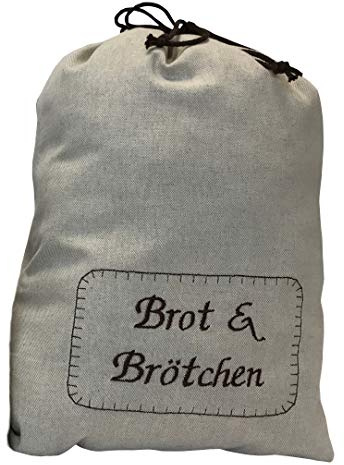 Brotbeutel in verschiedenen Größen, Öko-Tex 100, Textil FreWe, groß „Brot & Brötchen“ für ca. 15 Brötchen