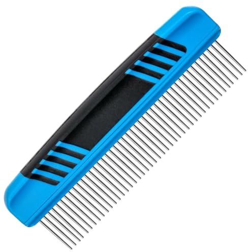 GROOM PROFESSIONAL Rotating Tooth Dog Comb - Dog Grooming Comb - Features Spring Controlled Teeth which Retract & Rotate with the Contours of the Body - Helps Reduce Hair Pulling