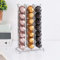 Coffee Pod Capsule Holder for 42 Pieces Nespresso Coffee Capsules, Coffee Capsule Display Pods Stand Shelf, Coffee Capsule Storage Rack Chrome Finish for Kitchen Space-Saving (Silver)