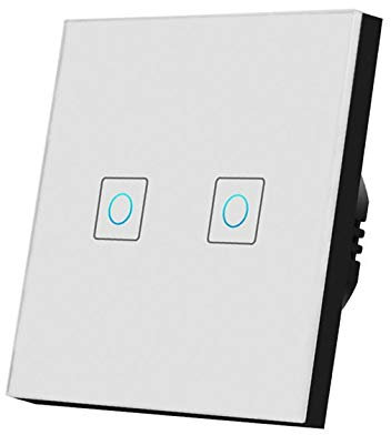 HLIANG Conmutador Interruptor táctil Ligero 220V Sensor Lámpara de Pared Interruptor estándar 1/2/3 Pand Gang Panel de Vidrio Templado Interruptor Inteligente a Prueba de Agua 050