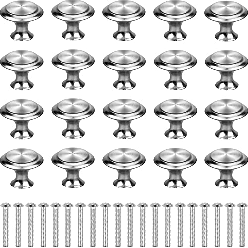 20 Pieces 30mm Cabinet Knobs, Round Mushroom Drawer Knobs Handles for Kitchen Cabinet Drawer Wardrobe Furniture