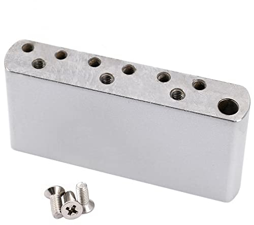 Musiclily Ultra Stahl 36mm Kurzer MIM Style Tremolo Block 52,5 mm Saitenabstand für China Squier Pre-2020 Affinity 6-Schrauben E-Gitarre Brücke