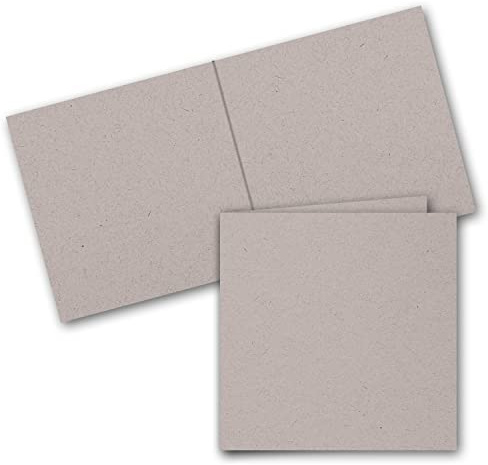 ARTOZ 15x quadratische Doppelkarten - Farbe: beech (hellgrau/hellbraun) - 15,5 x 15,5 cm - doppelt - Serie Greenline