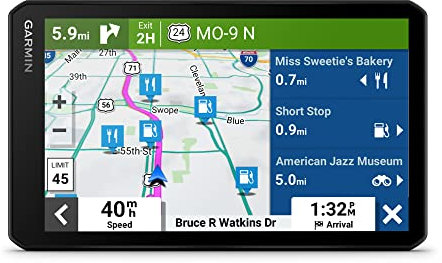 Garmin DriveCam™ 76, Large, Easy-to-Read 7” GPS car Navigator, Built-in Dash Cam, Automatic Incident Detection, High-Resolution Birdseye Satellite Imagery