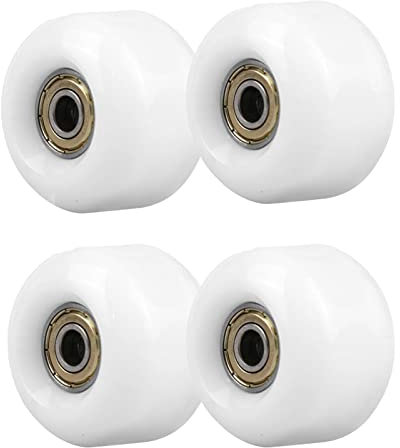 TGHY 4 Skateboard-Rollen und Kugellager, Rollschuh-Räder, mit Lagerrollen, Quad-Skateboard-Rädern, 54 x 36 mm, 90 A, Weiß