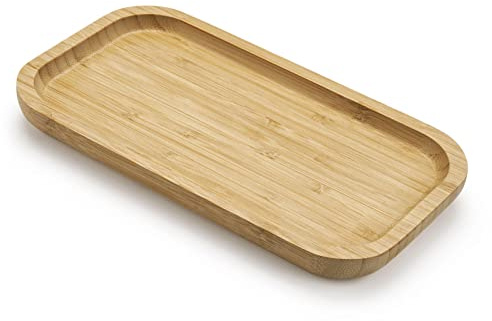 Bamboo Vanity Tray, Bathroom Counter Tray, Toilet Tank Tray, Bathroom Tray for Organizing and Home Decor, 9.8 x 5.5 x 0.8 inch