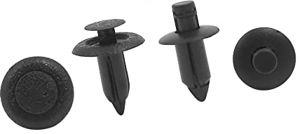 A ABSOPRO Rivetti Plastica Auto Kit per Carrozzeria Interni Pannello Paraurti Porta Fissaggio Clip 6mm 7mm Foro Rivetto Nero(Set 20)
