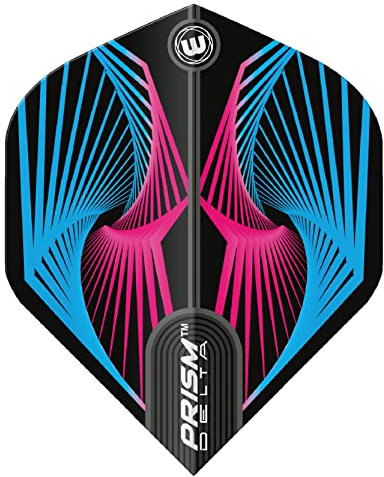 WINMAU Prism Delta Spiral Blau und Rosa Dart-Flüge - 1 Satz pro Packung (insgesamt 3 Flüge)