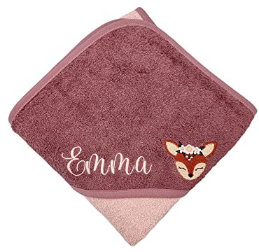 Kapuzenhandtuch personalisiert mit Namen und Motiv 100x100cm/ 140x140cm/ 80x80cm (140x140cm)