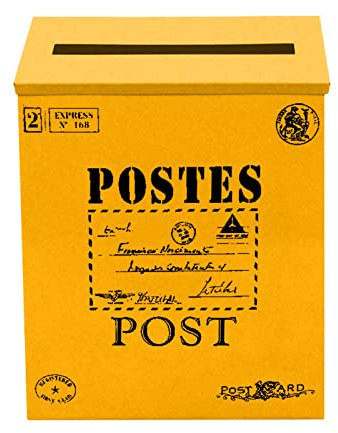 Salón Gadgets Vintage Buzón de Hierro Buzón Colgante Pared Sugerencia Buzón Decoración del Hogar Accesorios de Tiro Pared Decoración de Pared Organizador de Mesa