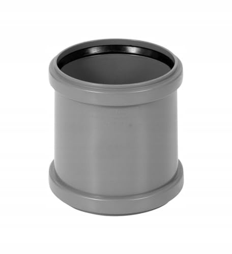 KNM TRADE manchon HT DN 50 – manchon enfichable PP gris pour tuyau d’eaux usées intérieur