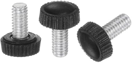 QUARKZMAN 30 Stück Rändelschraube M6 x 12mm Flügelschrauben mit Gewinde, Rundkopf Klemmschrauben Befestigungsschraube Klemmknöpfe Drehknopf für Möbel Modellbau Maschinen Geräte, Schwarz