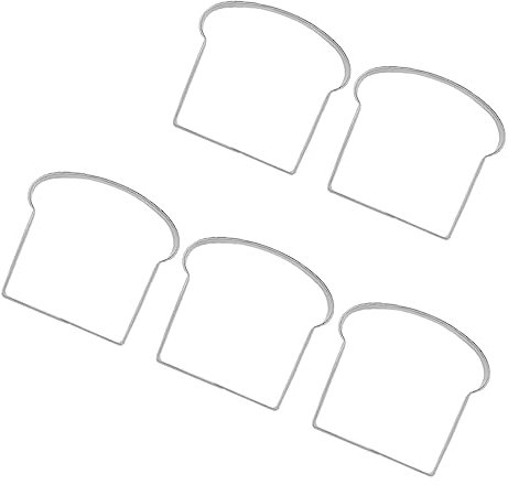 LIFKOME 5pcs Quality Stainless Steel Baking Cutters Toast Shape Cookie Cutters Biscuit Molds Food for Boys and Girls for Birthday Christmas