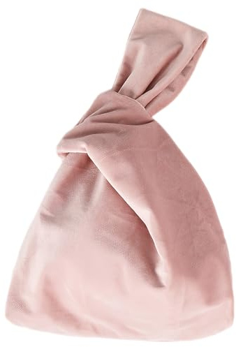 Anopo Borsa da Polso con Nodo da Donna Piccole Borsa Tote da Sera Elegante Rosa