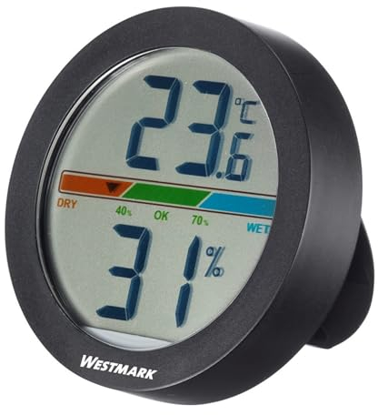 Westmark Thermomètre + Hygromètre - Idéal pour Mesurer avec Précision L'Humidité et la Température dans les Caves à Vin, les Serres Ou les Réfrigérateurs - Affichage led