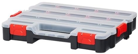 Werkzeugkoffer leer Organizer L Sortierbox Set verbindbar Fächer einteilbar 47x37,3x8cm Box für kleinteile Magazin Schraubenkoffer (10)