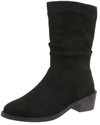 BGFIPAJG Regali Natale Economici Stivaletti Vernice Bimba Stivaletto Donna Tacco Basso Stivali Biker Donna Vera Pelle Stivali Da Cowboy Ragazza Stivaletti Bambina 31/32 Stivali Bambina 35 Neri