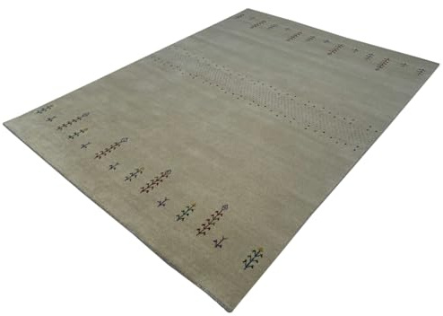 WAWA TEPPICH AC3 Wollteppich Gold 200 x 300 cm 100% Wolle handgewebt | Handgewebtes Unikat mit charaktervoller Struktur; vielseitig kombinierbar und passend für unterschiedliche Wohnstile