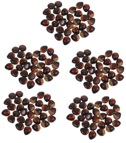 Alipis 5 Sätze Schaumkastanie Künstliche Kastaniendekorationen Zweige Lebensechte Kastanien Wiederverwendbare Eistüten Gefälschte Schäume Kastanien Obst Girlande Coffee 30 Stück * 5