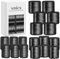 xnicx Bigodini Termici Ceramici,18 Pezzi Heatless Hair Curler Rollers,Bigodini Grandi per Volume per Ciuffo Adatto a Donne con Capelli Lunghi e Corti,3 Dimensioni(60,48,36 mm mm,Nero)