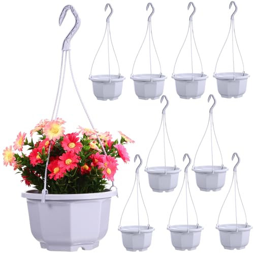 Milisten 10 Stück Grünlilie Blumentopf Aus Kunststoff Garten Blumentopf Selbstbewässernder Hängekorb Hängepflanzer Hängetöpfe Makramee Pflanzenaufhänger Zimmerpflanzentopf