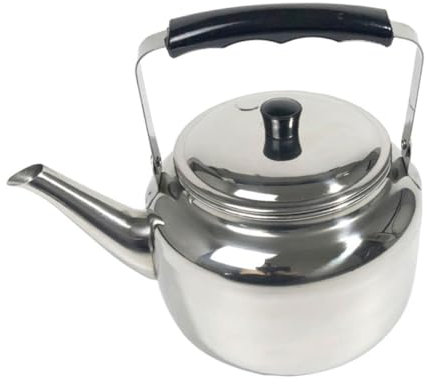 Bouilloire sifflante en acier inoxydable pour faire bouillir l'eau – Bouilloire en métal durable pour une utilisation en cuisine, parfaite pour infuser du thé et du café