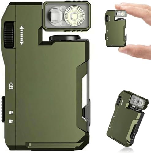 G5 EDC Flashlight 400 Lumens - Magnetic Keychain Flashlight with RGB & Dual Light Sources | IP68 Waterproof, Ultra-Compact Design for Outdoor Survival Gear, Camping Essentials, Emergency Kits (Green)