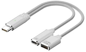 Qsvbeeqj Type C Male To Type C And USB Female Splitter Adapter Power Cord Extension Charging Cable USB Type C Converter Line