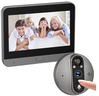 VEKELETE Tuya 3MP Battery Powered Digital Door Magic Eye Peepholes Doorbell Motion Detector Hole Camera Viewer(Alexa Eye Camera)
