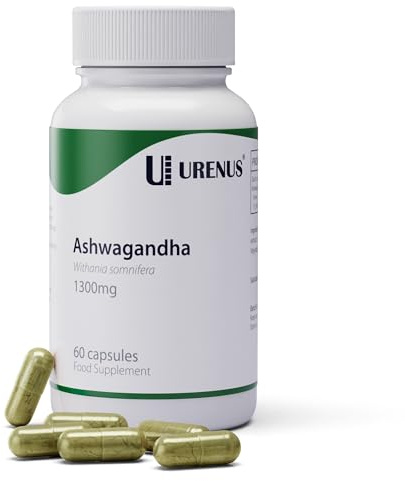 Ashwagandha 1300 mg High Strength – 10:1 KSM-Style Extract for Stress, Calm & Balance – Adaptogenic Herbal Supplement – 60 Vegan Capsules – Made in UK