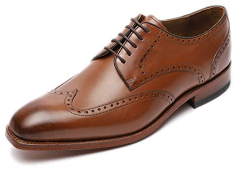 Gordon & Bros Herren Businessschuh Havret 3514,rahmengenähte Männer Schnürhalbschuhe,Goodyear Welted,Full-Brogue,Derby,Anzugschuh,Office-Schuh,MID Brown,EU 40