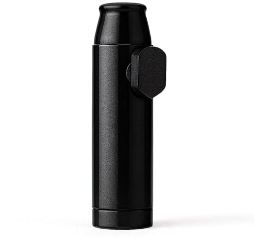 iSnuff Snuff Bullet Sniffer Snorter Dispenser (metal), color negro estilo Amsterdam – Dosificador Rocket Bullet