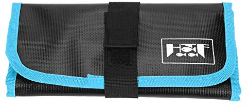 Alomejor Borsa Pesca Impermeabile Portatile per Esche Jigs Cucchiai Lure Custodia Organizzata Accessori da Pesca All'Aperto Blu Sportiva