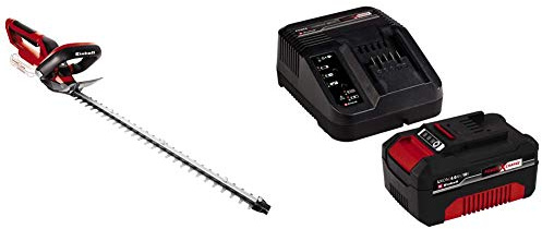 Einhell Cortasetos a batería - GC-CH 1846 Li Longitud de corte de 460 mm, espacio entre dientes de 15 mm, empuñadura Ergo, incluye 1 batería de 4.0Ah y cargador individual