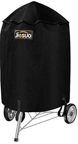 JIESUO 57CM BBQ Cover for Weber Charcoal Kettle: Heavy Duty Waterproof Weather Resistant Barbeque Grill Covers