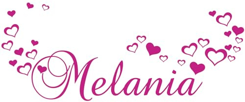 STICKER DESIGN Adesivo nome personalizzato, Scritta con Nome adesivo personalizzato con Cuori personalizzabili, Sticker Personalizzati per Cameretta, Scritte adesive personalizzate per Porte e Pareti