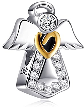 LaMenars Angelo Ciondolo Fascino in argento Sterling 925 Adatto a Braccialetti e Collane Europei da Donna
