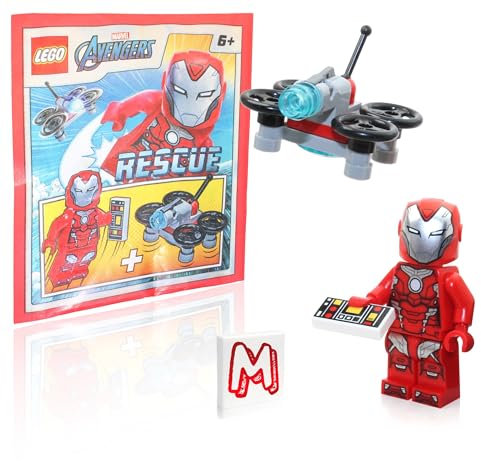 Lego Marvel Super Heroes Avengers Infinity War Minifigure - Iron Rescue (Pepper Potts) in Red Armor 76164