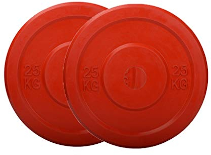 Cfty 2 Barbell Gummiteller Micro Gewicht Set Fractional Gewicht Plates Olympic Standard-Gewicht-Platte for KDK, Gewichtheben, Sportstudio im Haus, Kreuzheben Hantelscheiben(25KG/55LB*2)