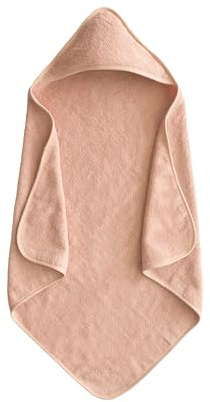 mushie Baby Handtuch mit Kapuze | Kapuzenhandtuch Für Mädchen und Jungen | 100% Baumwolle | 77,5x77,5cm | Baby Badetuch (Blush)