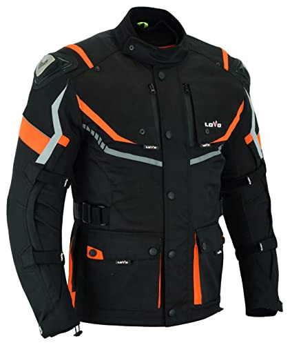 LOVO - Chaqueta Moto Tricapa 4 Estaciones Hombre - Cazadora de Alta Resistencia Longitud 3/4 - Chaqueta Moto Hombre Verano e Invierno con Protecciones - Ideal para el Día a Día y Escapadas
