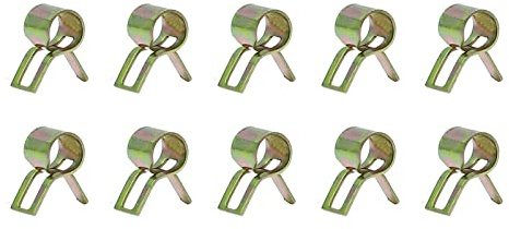 METALLIXITY Spring Hose Clamps (6mm/0.24) 40Pcs, Metal Clip - for Home Garden Tube Pipe Fastening