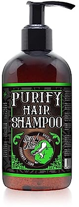 HEY JOE! Purify Hair Anti-mjällschampo män | Hårschampo män för frekvent användning – med pirocton-omamin och aromer av mynta och akid melon – innehåll 250 ml
