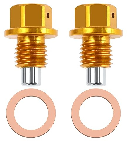 SG Store 2 Stück M12x1,5 Ölablassschraube Ersatz Kompatibel mit BMW E90/ E92/ E93/ E46/ E39/ 318/320/ 325 Ölwannen-Ablassschraube Aluminiumlegierung