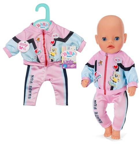 BABY born Little Jogginganzug mit Hose und Jacke für 36 cm Puppen, 836347 Zapf Creation