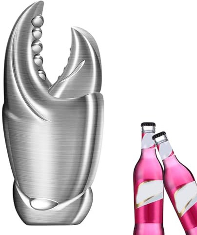 Rurunklee Abrebotellas | Abrebotellas de cerveza de diseño de garra de cangrejo,Abrebotellas de barra plana de acero inoxidable, para barman, bar, restaurante, club