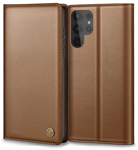 Thorhülle Handyhülle für Samsung Galaxy S24 Ultra 5G Hülle, Lederhülle Schutzhülle Tasche für Samsung S24 Ultra Hülle Wallet Kartenfach Standfunktion Flip Case für Galaxy S24 Ultra Klappbar, Braun