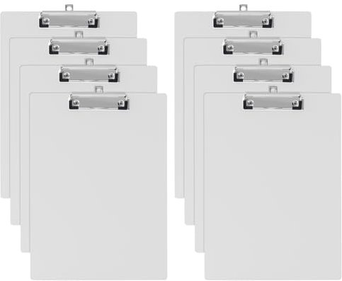 GUOKOFF Porte-Bloc A4 en Plastique - 8 Pièces avec Pince Memo