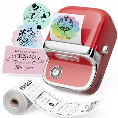 Phomemo M150 Bluetooth Etikettendrucker, 2024 Upgrade Etikettiergerät Selbstklebend, Beschriftungsgerät für Barcode, Einzelhandel, Büro, Label Printer Kompatibel mit iOS und Android,Druckgröße 20-50mm