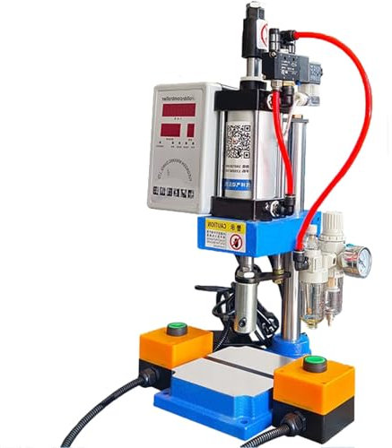 ylpddmm Prensa Punzadora NeumáTica De 440 Lb/200 Kg De PresióN, para Doblar, Remachar Y Formar por Extrusión，PresióN De Funcionamiento De 0,4 A 0,8 Mpa,75mm